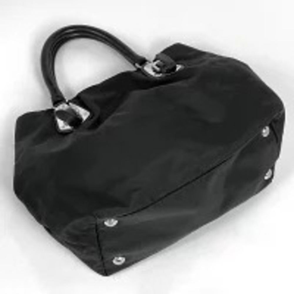 Prada Black Bag Tessuto Tote Handbag Nero